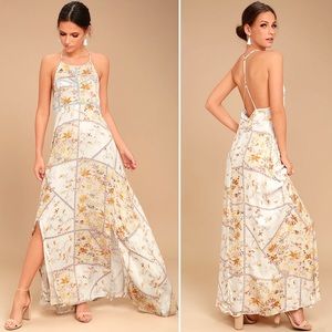 Revolve Somedays Lovin' Cream Floral Maxi Dress